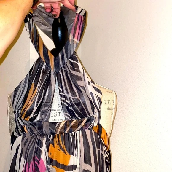 Ali Ro dress women’s 2 black gray pink orange - Picture 3 of 14